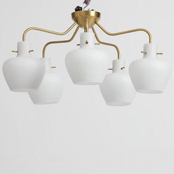 Hans Bergström, a ceiling lamp model 136/5, ateljé Lyktan, Åhus, 1940s.
