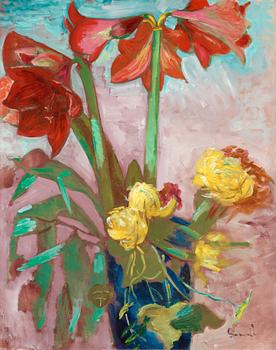 93. Isaac Grünewald, Stilleben med amaryllis.