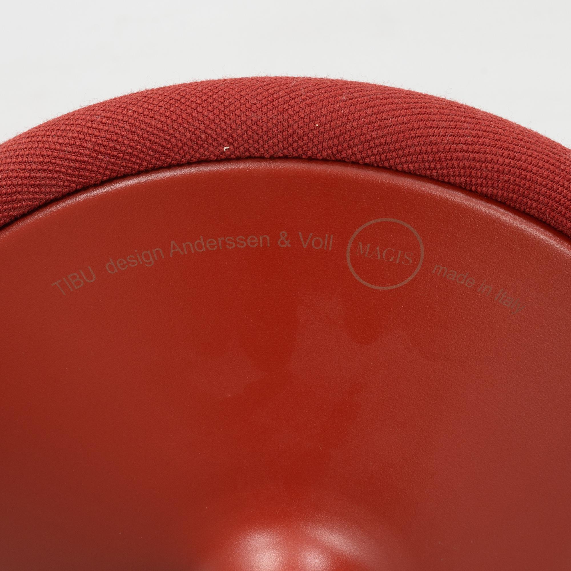 Andersson & Voll, barstolar, "Tibu", 4 st, Magis.