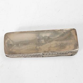 Boxes, 4 pcs, silver and niello, including Moscow, Russia 1873.