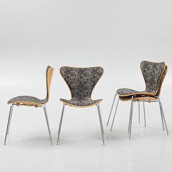 Arne Jacobsen, stolar, 4 st, "Sjuan", Fritz Hansen, Danmark.