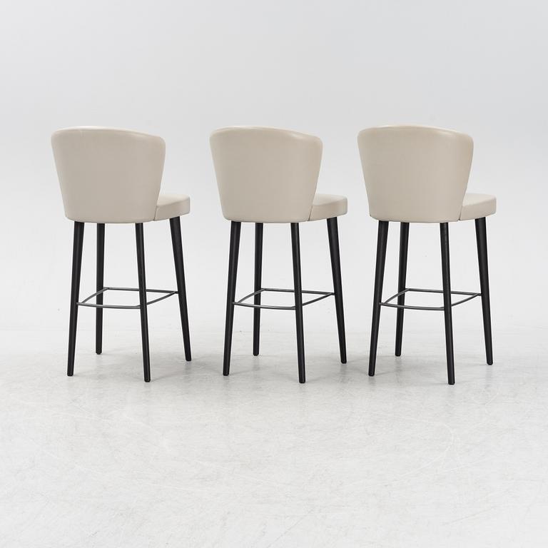 Rodolfo Dordoni, a set of three 'Aston Stool' bar chairs, Minotti, Italy.