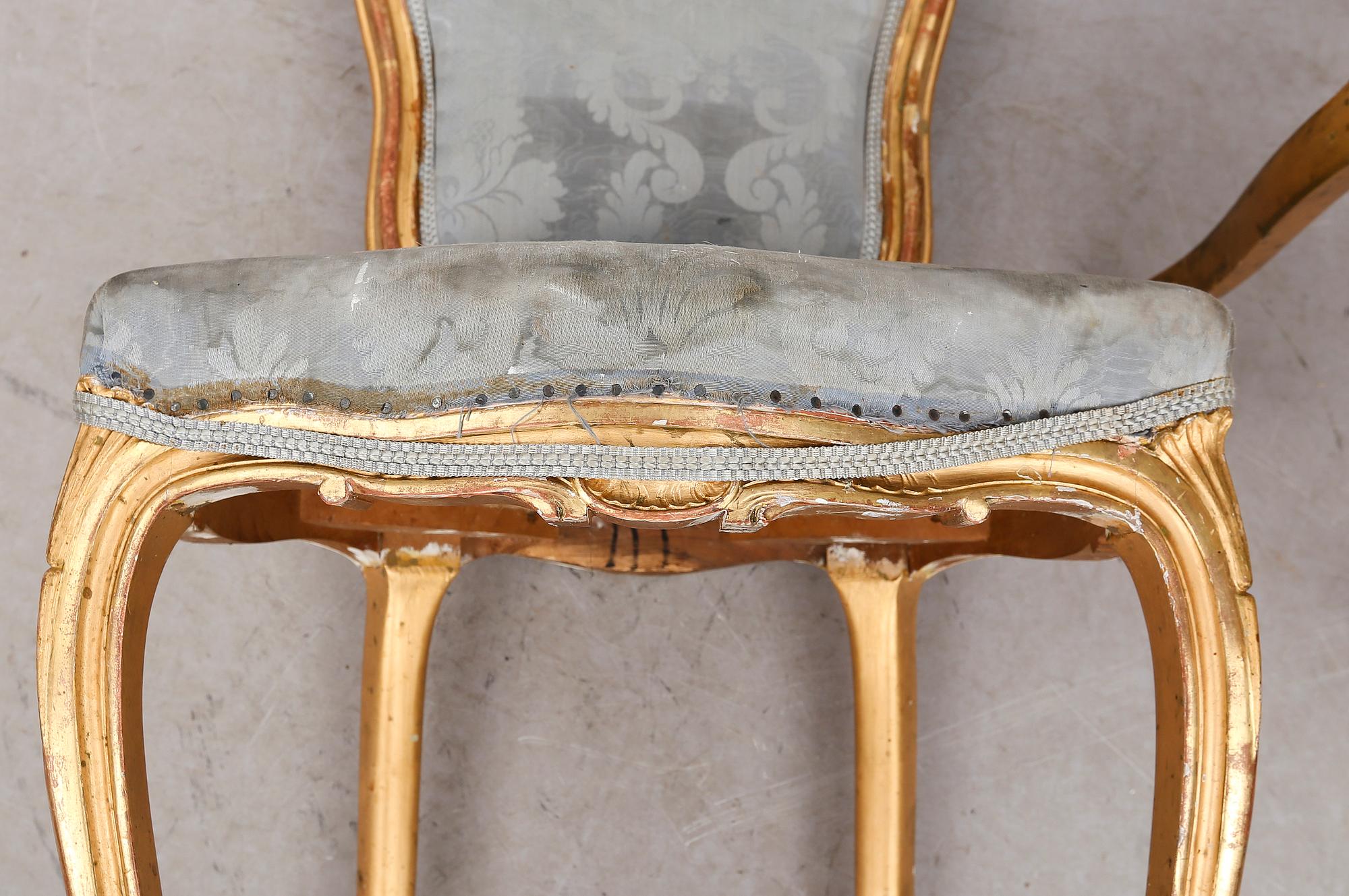 STOLAR, 4 st, rokokostil, 1800-talets andra hälft.