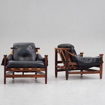 Jean Gillon, a pair of easy chairs "Bertioga", for Italma Wood Art, Brazil 1960's.