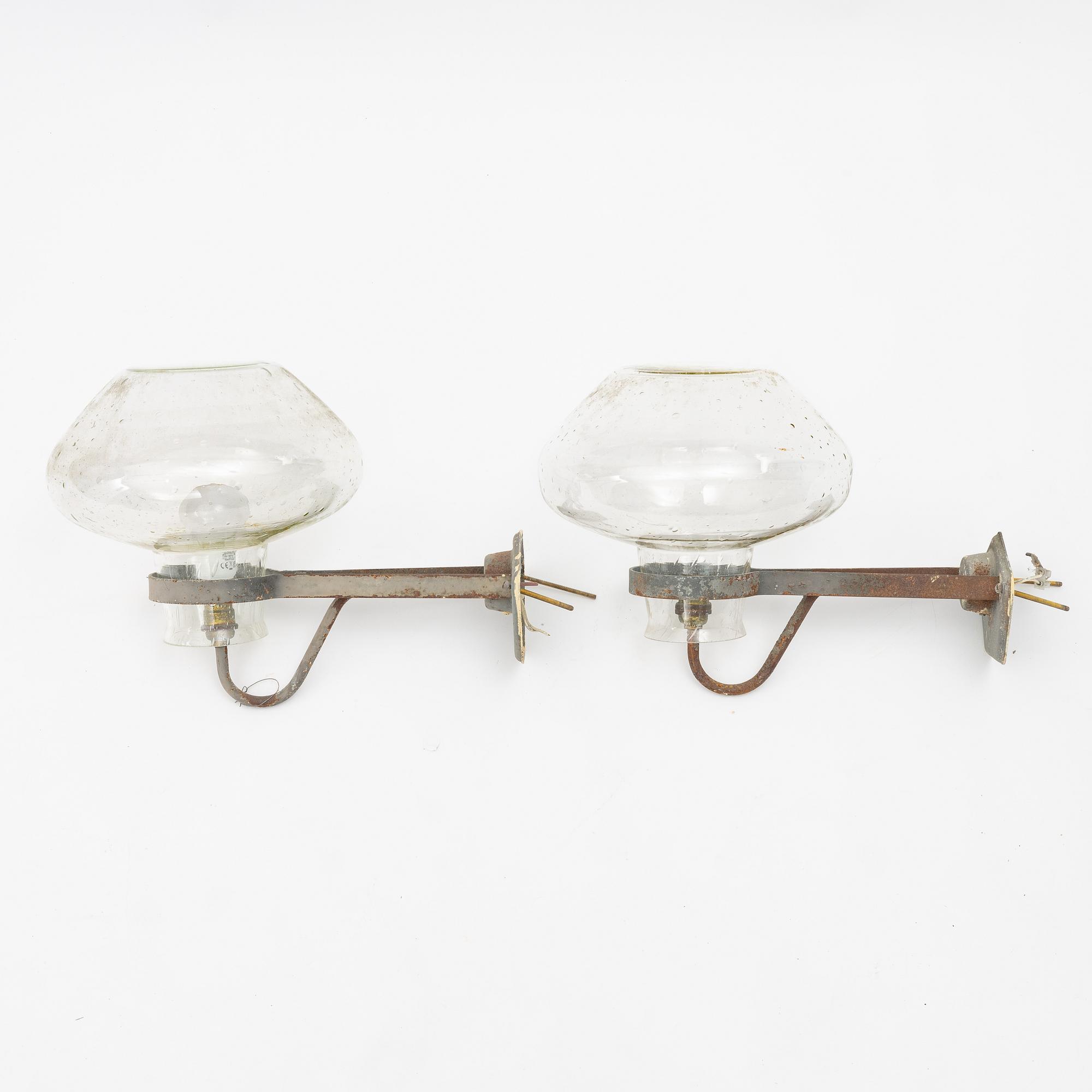 Wall lamps, a pair, Swedish Modern, ASEA, mid-20th century.