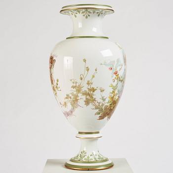 A large porcelain vase, Russia, late 19th Century, signed Klara Zeidler.