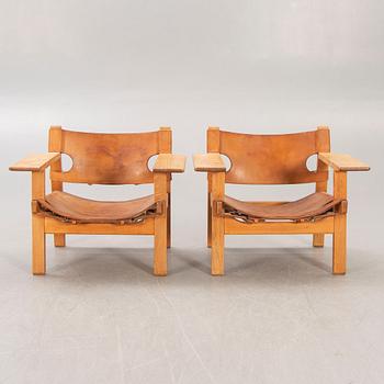 Børge Mogensen, armchairs, a pair of "Spanish chair" model no. 226, Frederica stolefabrik, Denmark,