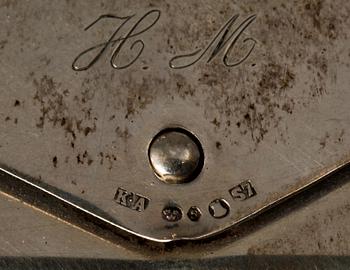 PARTI SILVER, 5 delar. Bl a K Anderson Stockholm, 1920. Silvervikt ca 141 gr.
