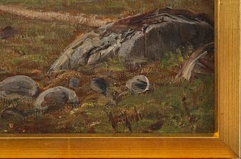 OKÄND KONSTNÄR, olja på duk, otydl sign. 1900-talets början.