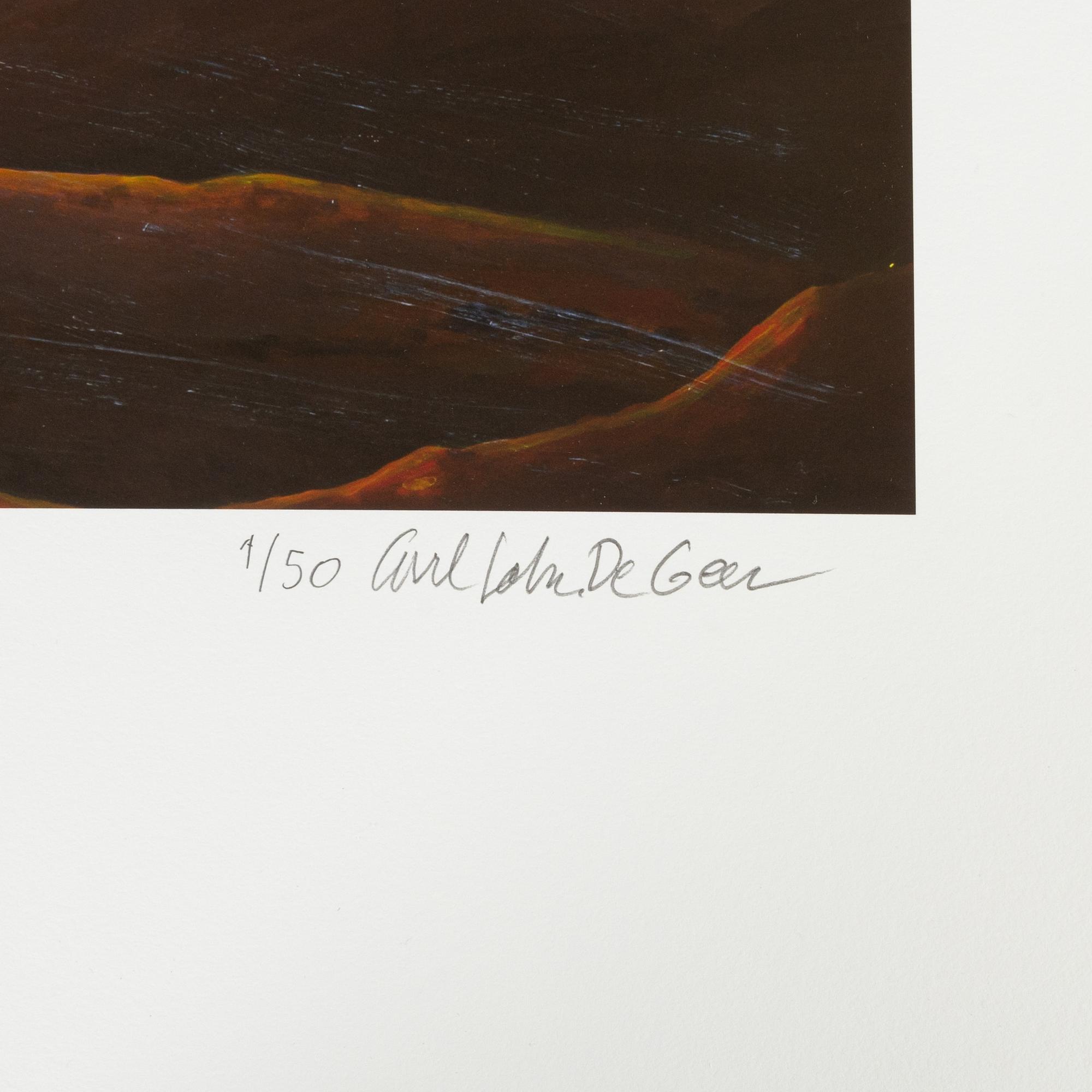 Carl Johan De Geer, pigmentprint, signed 1/50.