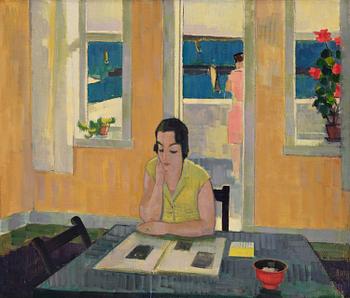 821. Johan Johansson, Reading woman.
