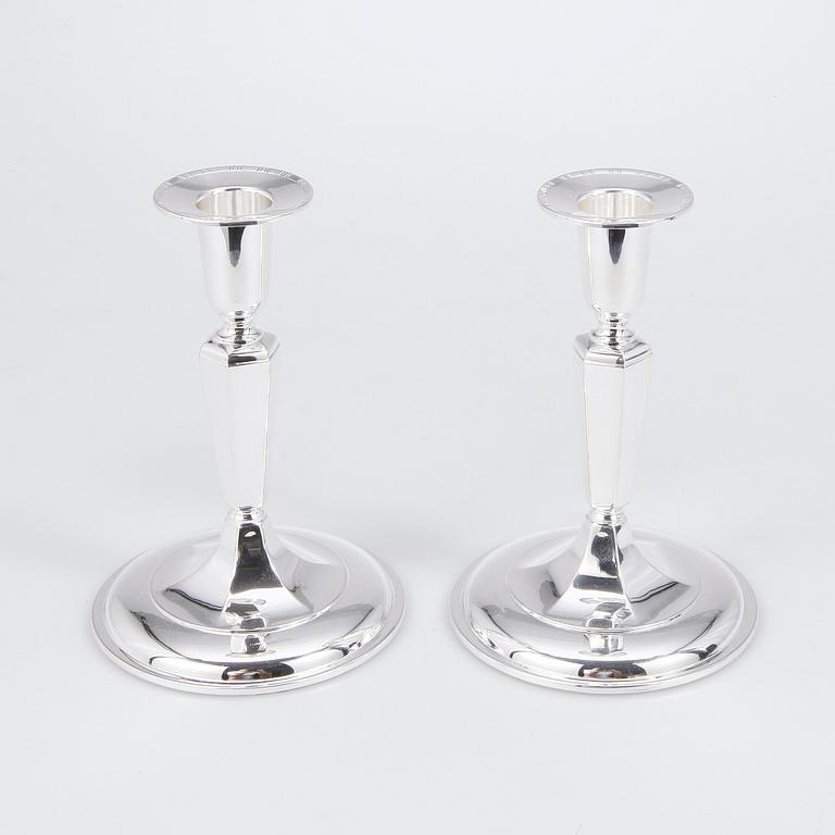 LJUSSTAKAR, ett par, silver, Ceson, Göteborg, 1988.