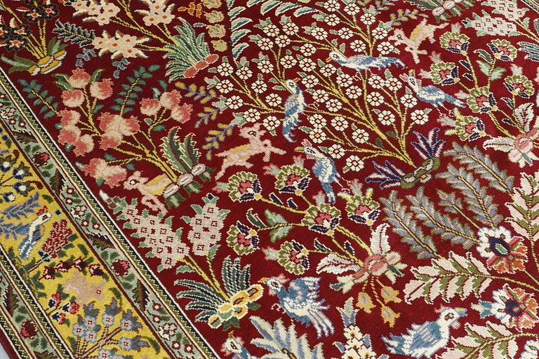Matta Figural Tabriz, ca  300 x 198 cm.