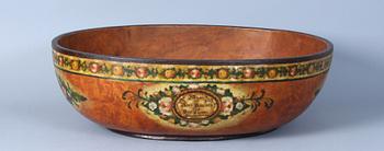 SKÅL, trä, allmoge, märkt 1893.