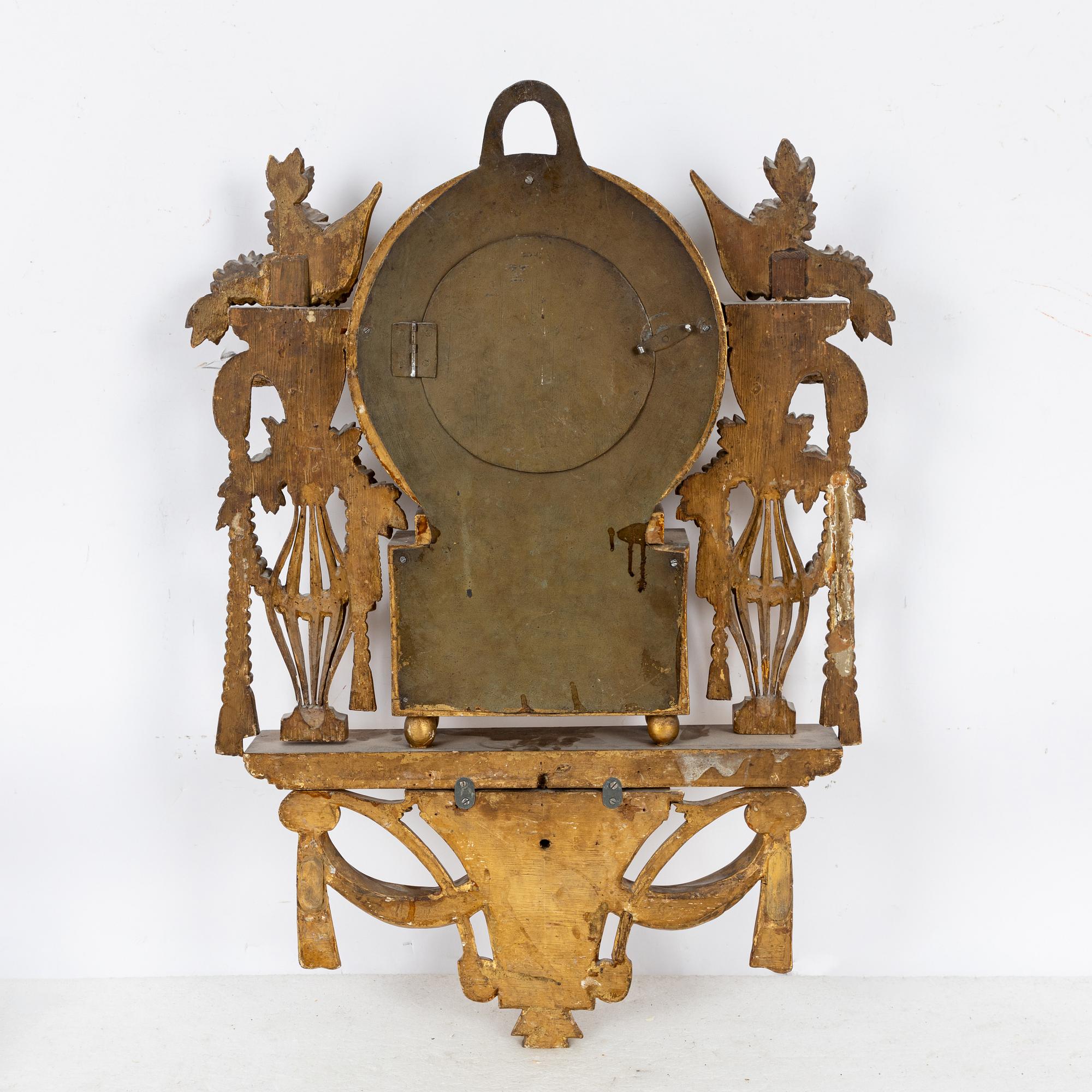 A late Gustavian wall clock by Per Henrik Beurling (master in Stockholm 1783-1806).