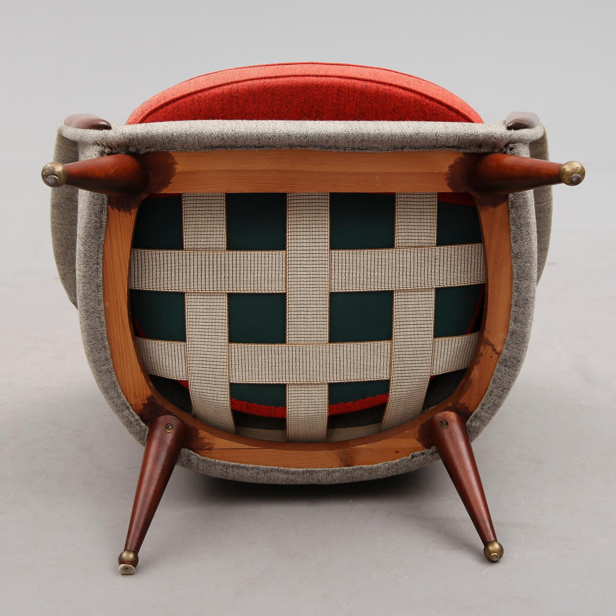 FÅTÖLJ, "Orion", Folke Jansson, formgiven 1953, SM Wincrantz Möbelindustri AB, Skövde, 1900-talets andra hälft.