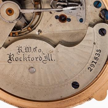 Rockford, pocket watch, hunter, 53.5 mm.