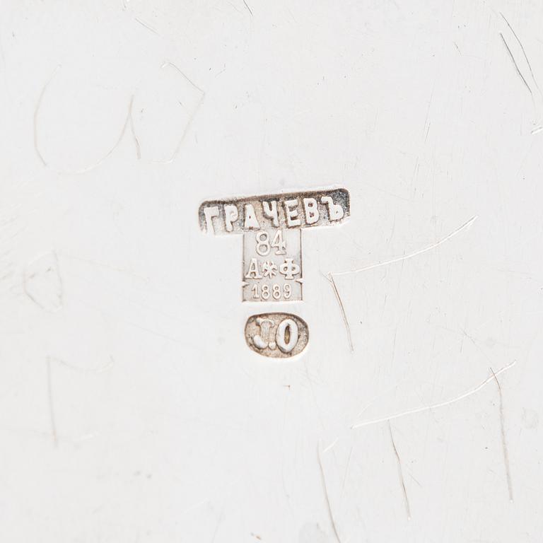 Johan Olsonius, a silver bonbonniere for Grachev, Saint Petersburg ca. 1866-73.