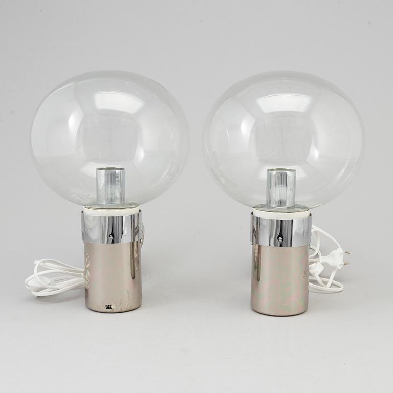 A pair of 1980's wall lamps by STEFF, Germany.