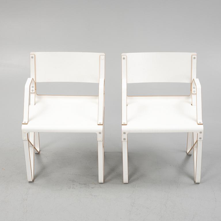Lars Liljekvist,a pair of armchairs, 21st century.