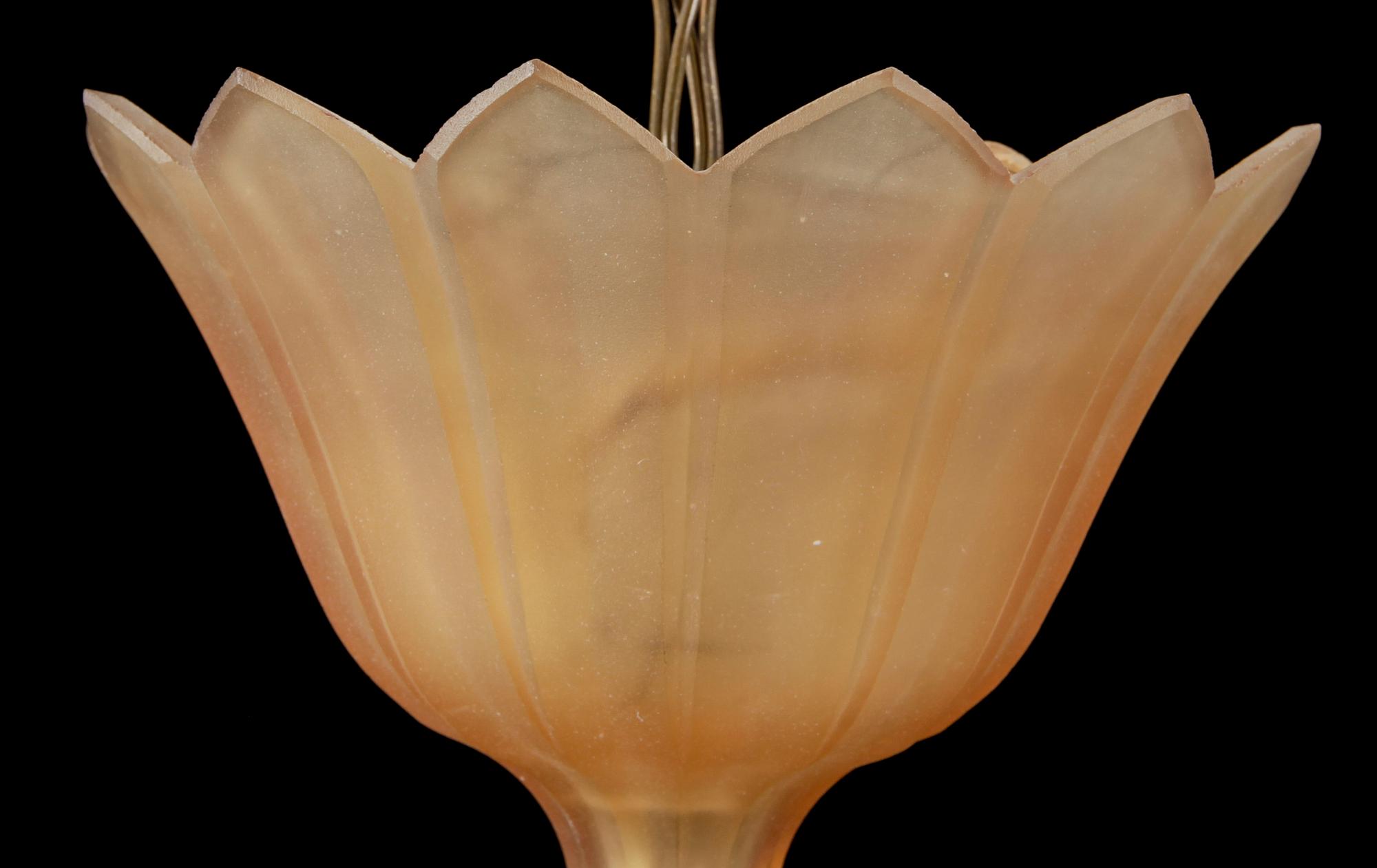 TAKLAMPA, glas, 1920/30-tal.