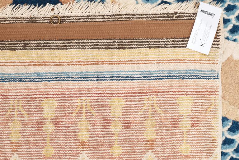 ANTIQUE NINGXIA PILLAR RUG. 297 x 125,5 cm.
