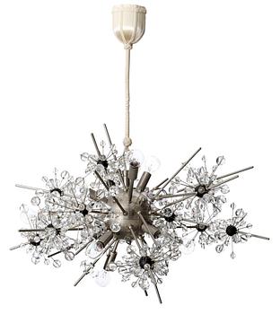 802. A J. & L. Lobmeyer ceiling lamp "The Met"/"Exploding Star", Vienna, Austria 1960's.