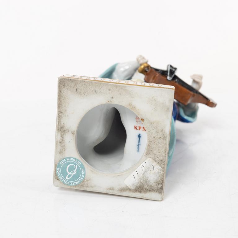 Six porcelain figurines, Meissen, Berlin and Vienna.