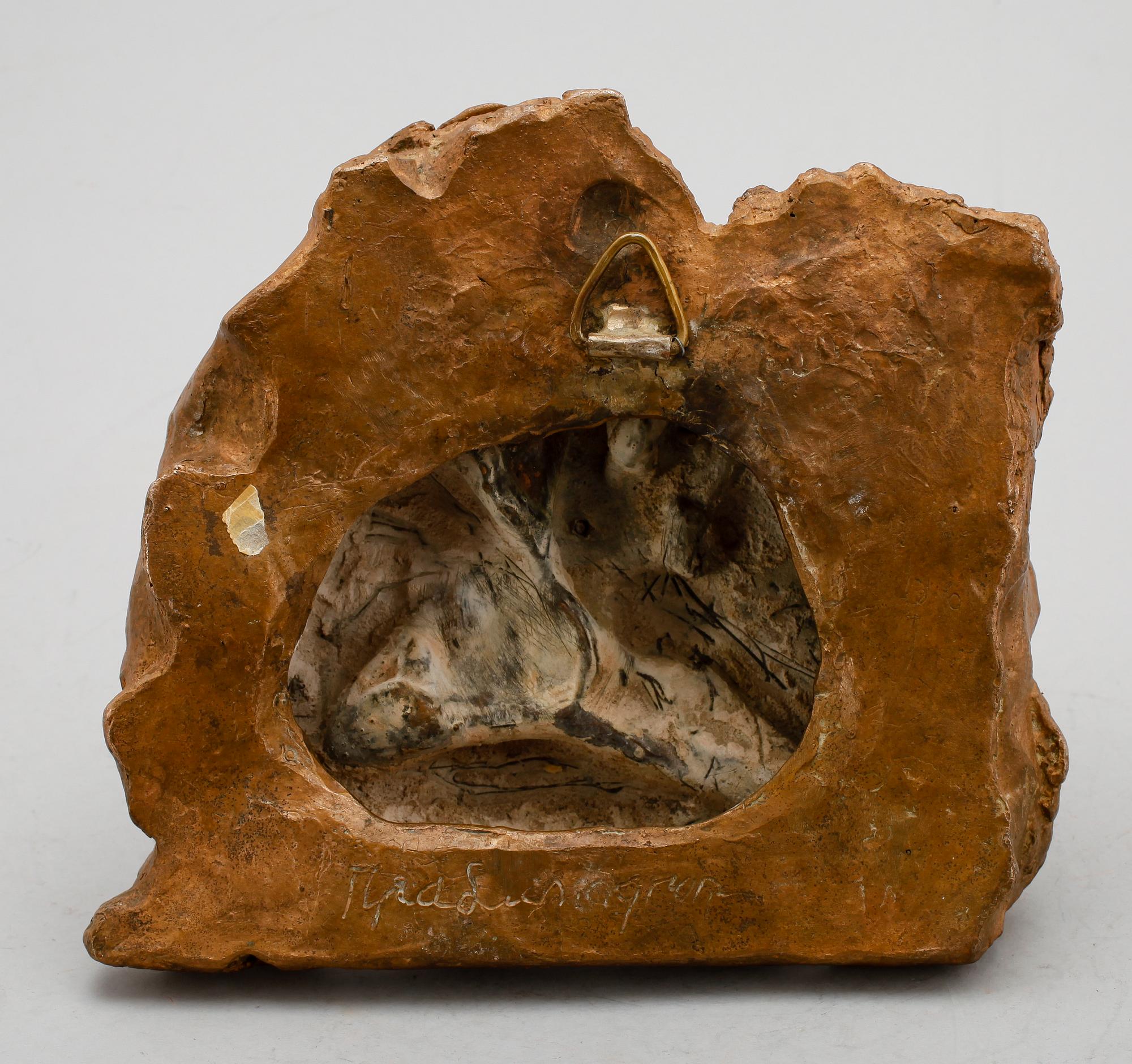 TYRA LUNDGREN, skulptur, brons, sign och dat 66.