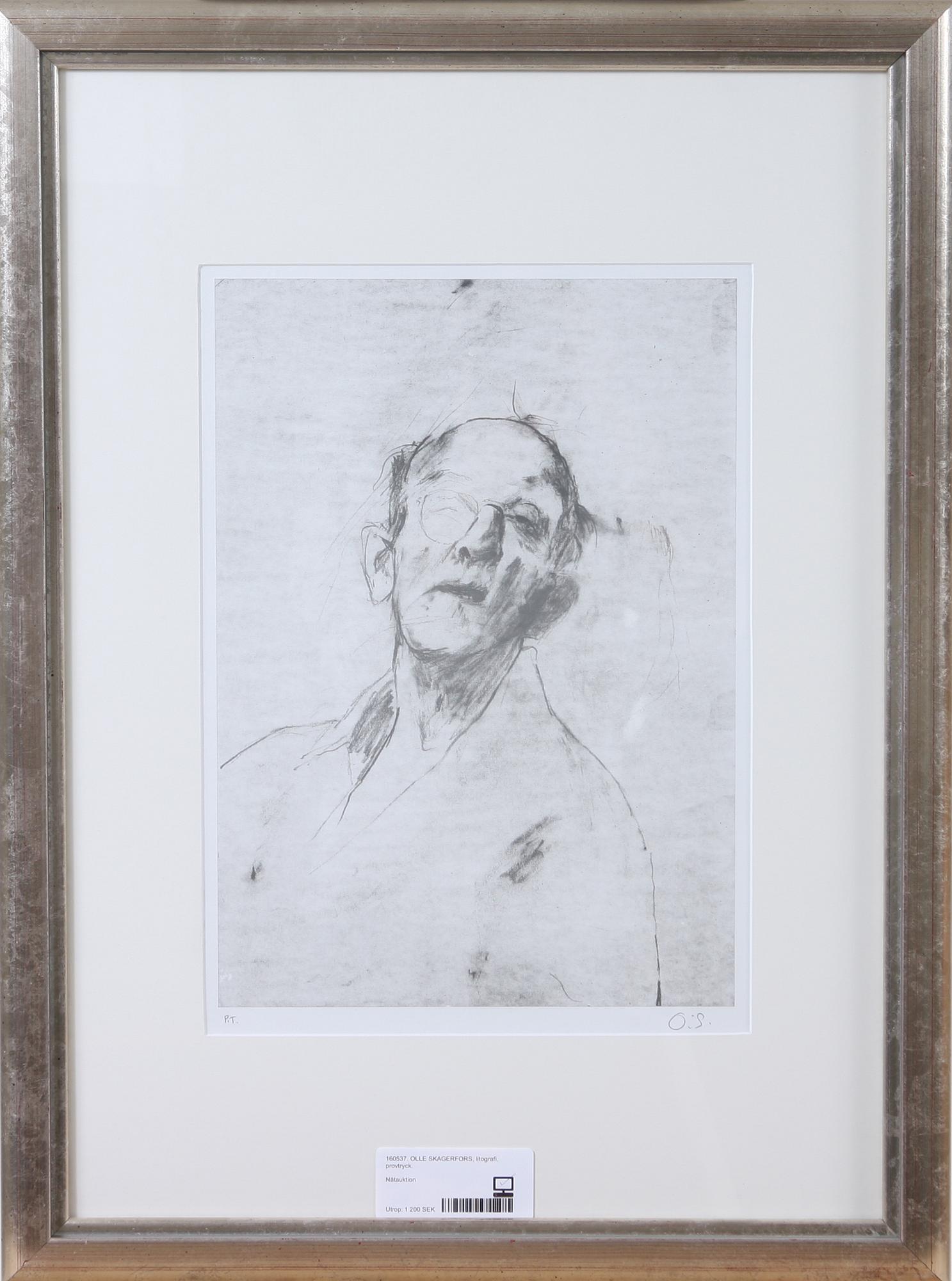 OLLE SKAGERFORS, litografi, sign, provtryck.