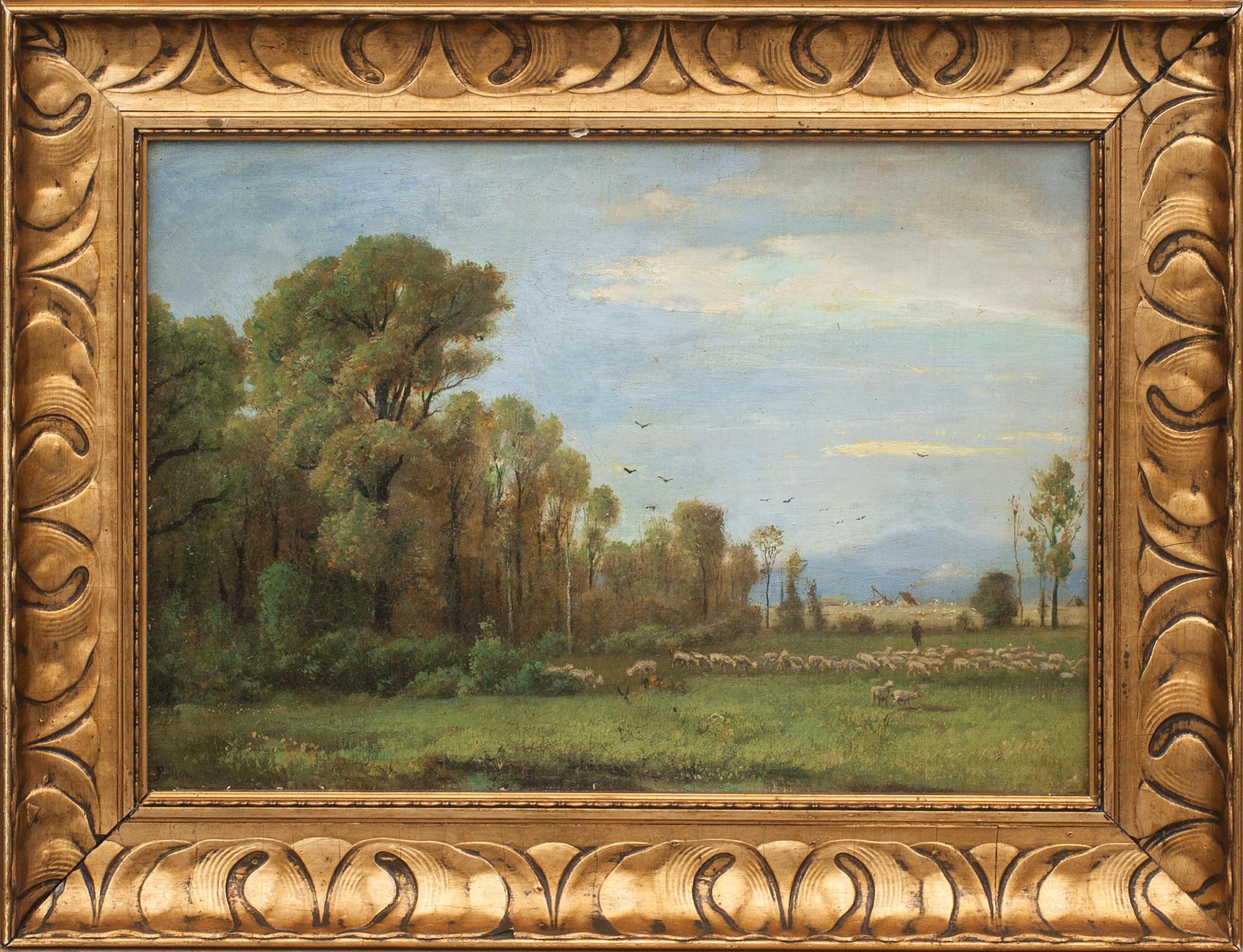 OKÄND KONSTNÄR, olja på uppfodrad duk, otydligt signerad. 1800-talets slut.