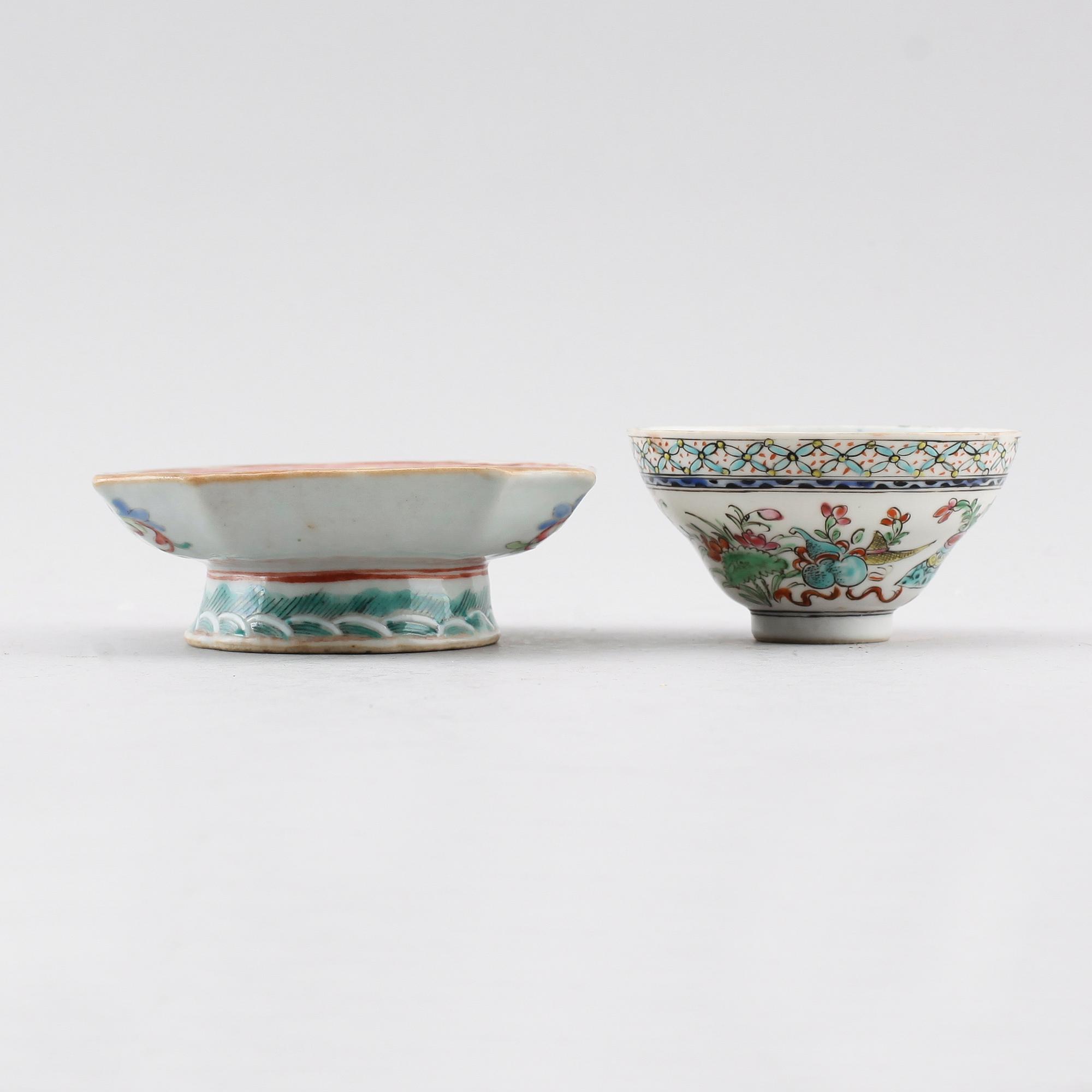 SKÅLAR, 2 st, porslin, Kina, 1800-/1900-tal.
