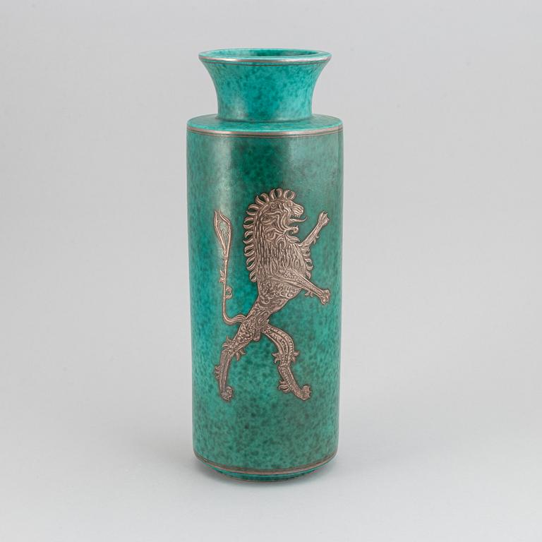WILHELM KÅGE, an "Argenta" stoneware vase, Gustavsberg, Sweden.