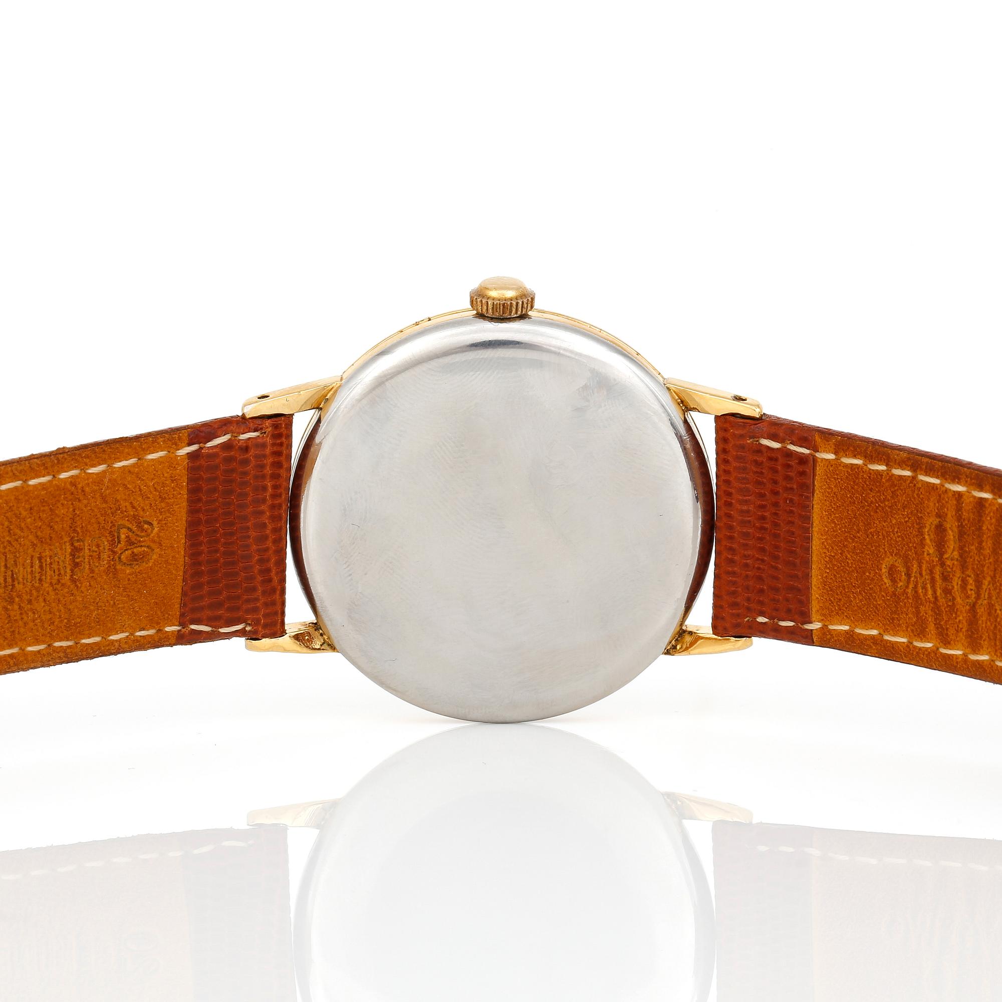 ARMBANDSUR, stål och förgylld metall, Omega, troligen 1940-50-tal.