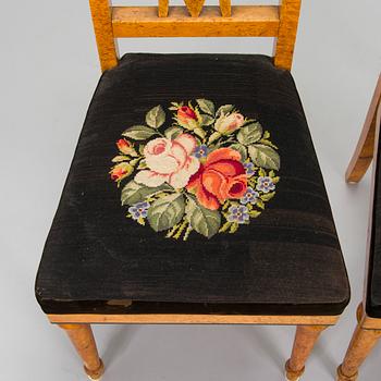 A pair of early-20th century chairs.