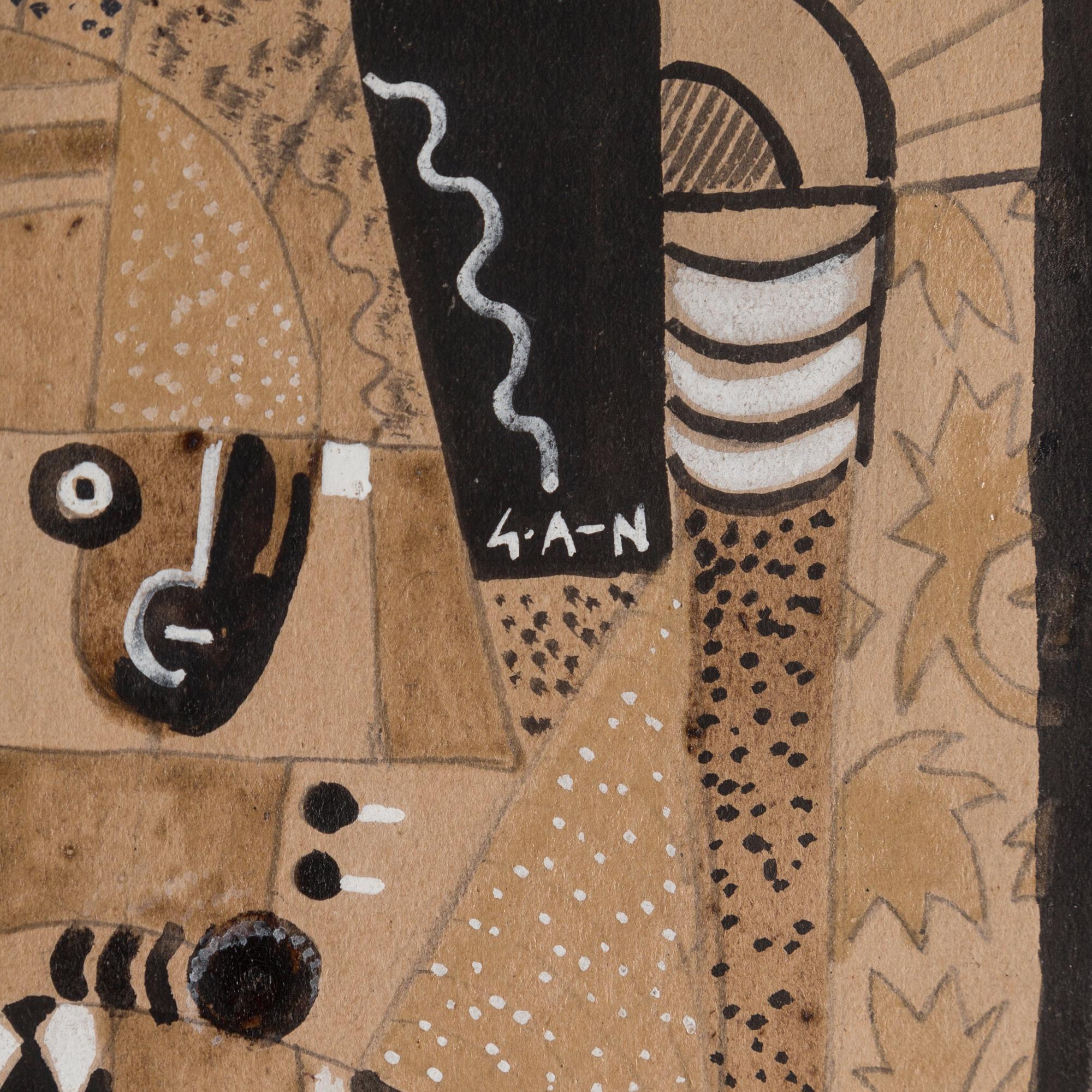 Gösta Adrian-Nilsson, Geometriserande figurkomposition.