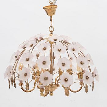 A ceiling light, Italy, probably. Later part of the 20th Century.