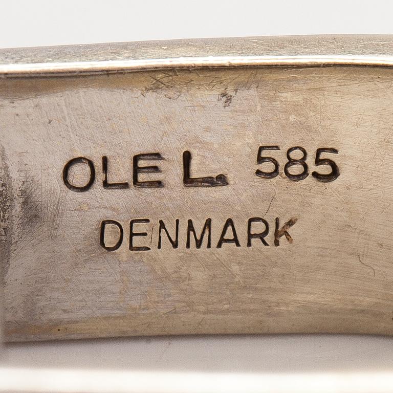 Ole Lynggaard, Ring, 14K vitguld, rubin, safir och diamant ca 0.25 ct. Danmark.