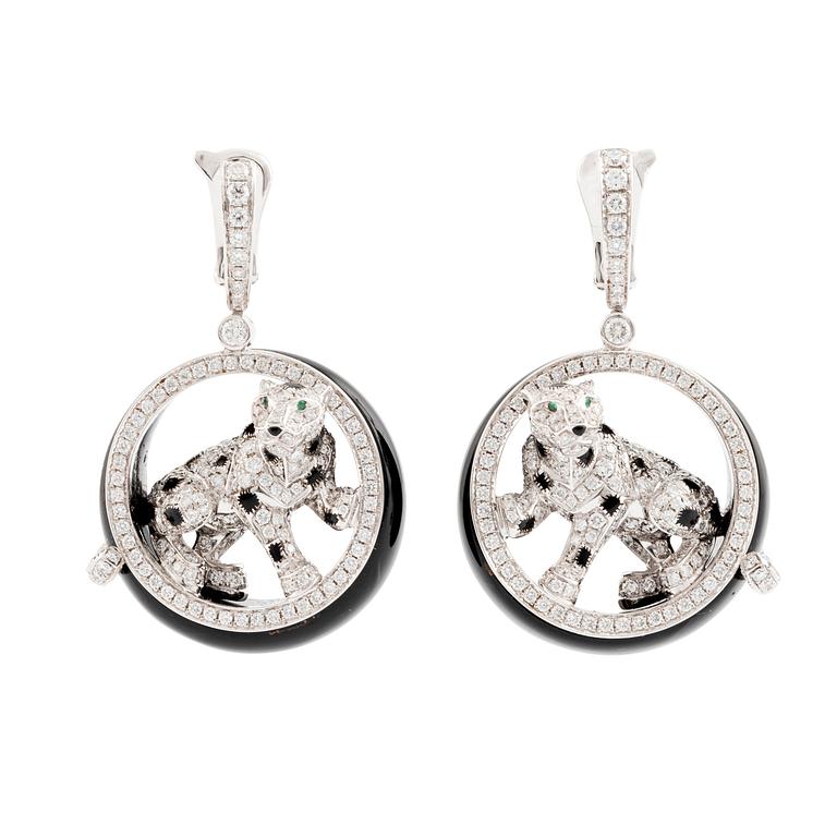 A pair of Cartier Panthère earrings.