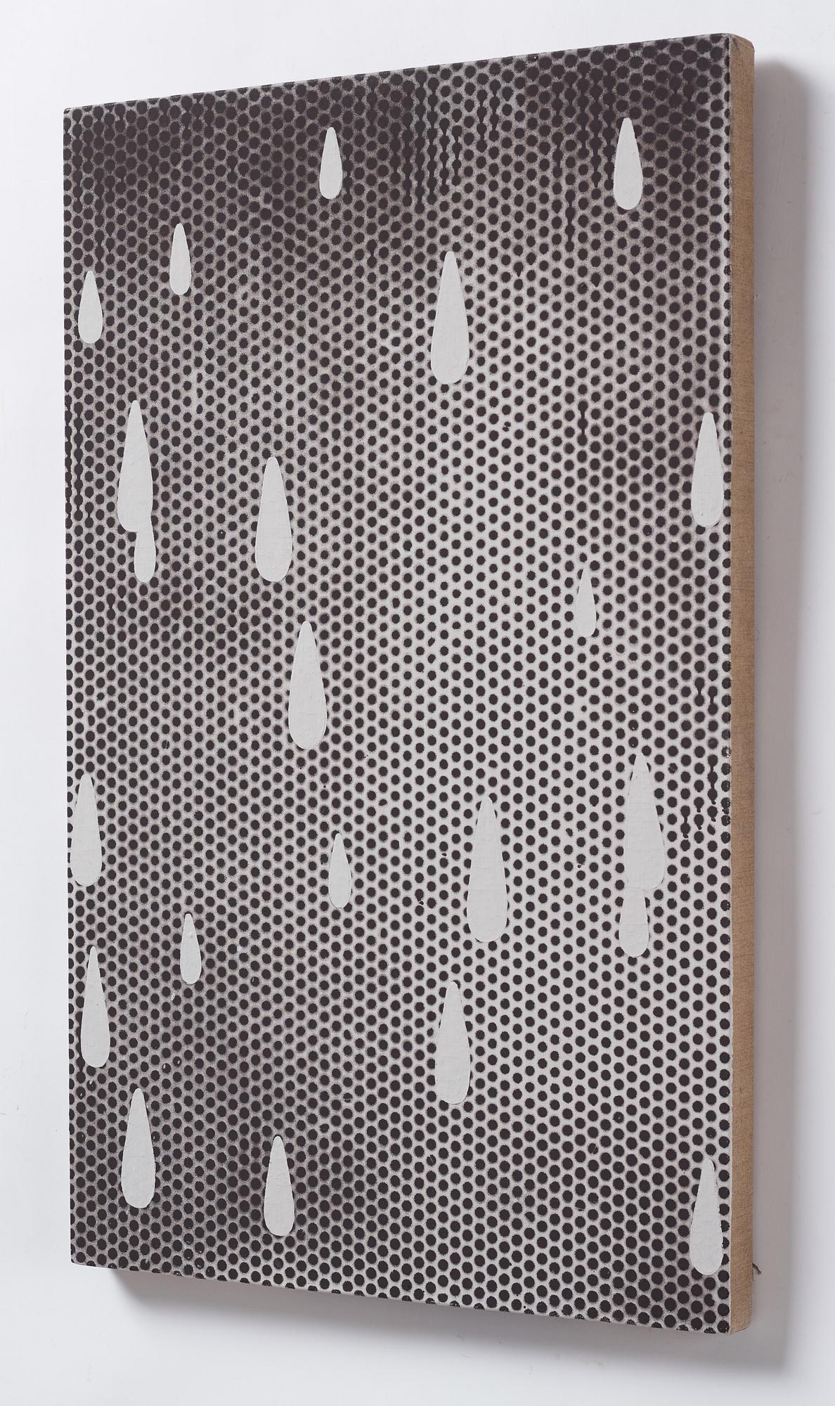 Carl Ostendarp, spray paint and flashe on canvas, signed and dated 1991 verso.