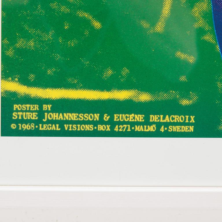 STURE JOHANNESSON & EUGENE DELACROIX, exhibition poster, offset print, 1969.