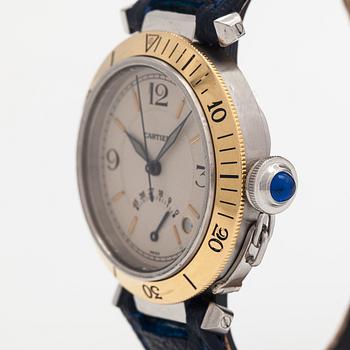 Cartier, Pasha, Power Reserve, wristwatch, 38 mm.