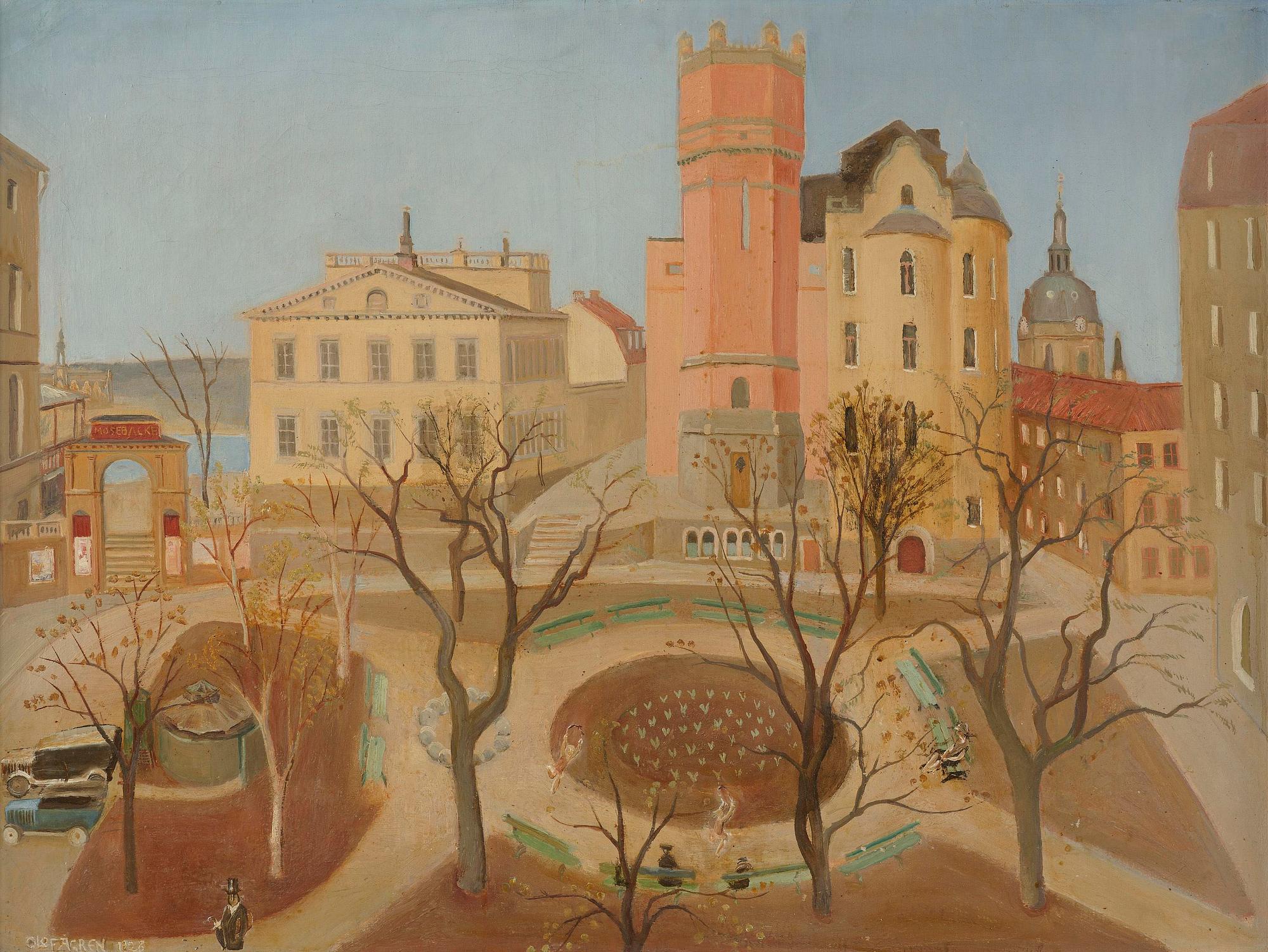 Olof Ågren, View over Mosebacke Square, Stockholm.
