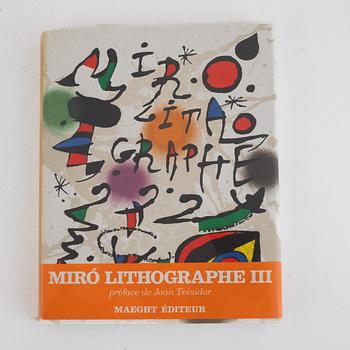 Böcker, 3 st, "Miró Lithographe" Maeght Editeur, III., V. & VI, Paris, Frankrike, 1964-81.