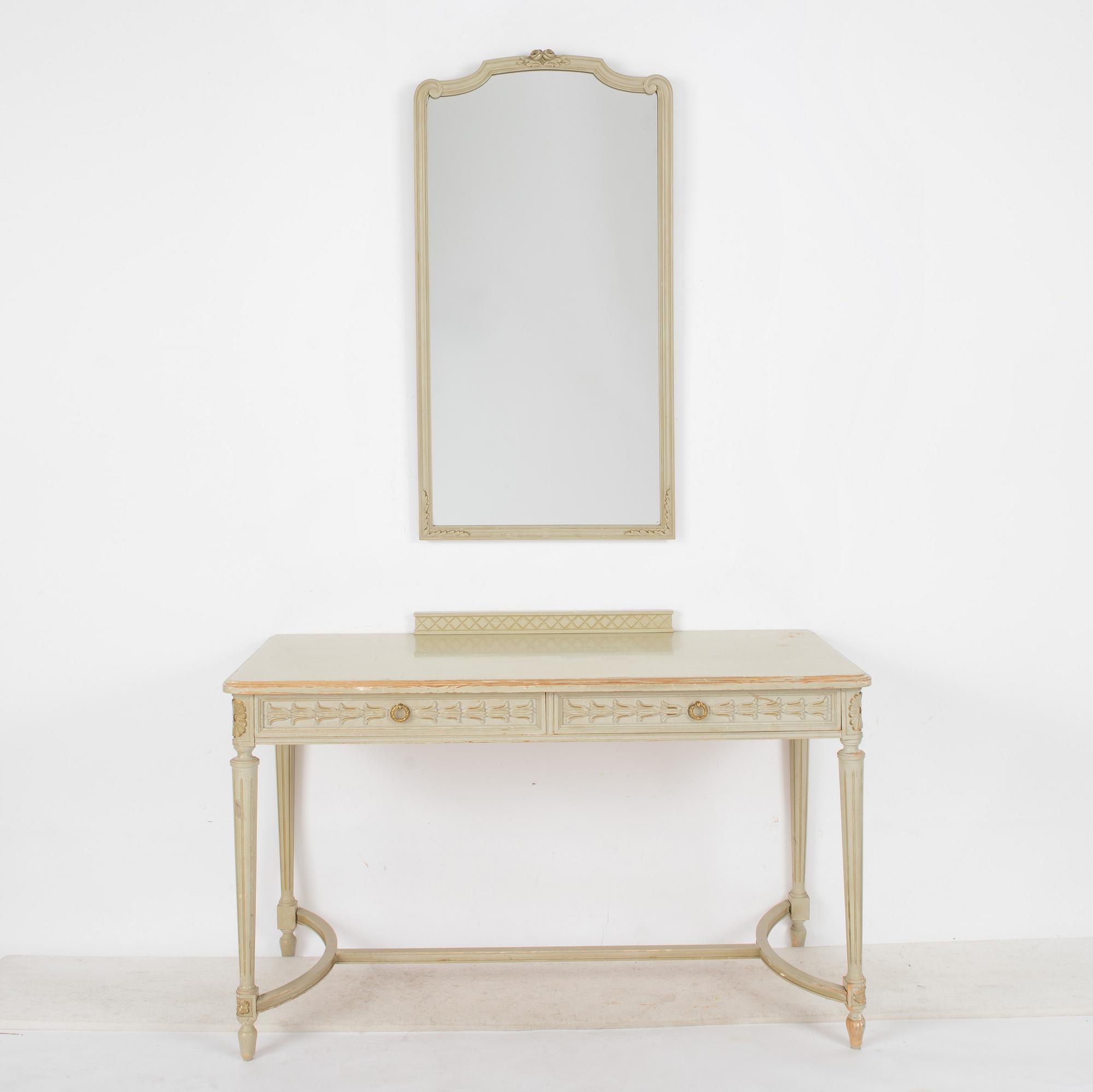 A dressing table with mirror, Gustavian style, 1920's/30s.