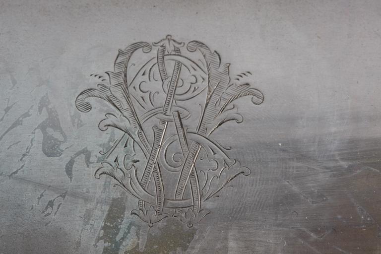 TOILETTESET, 4 delar. Silver. CG Hallberg, Stockholm.