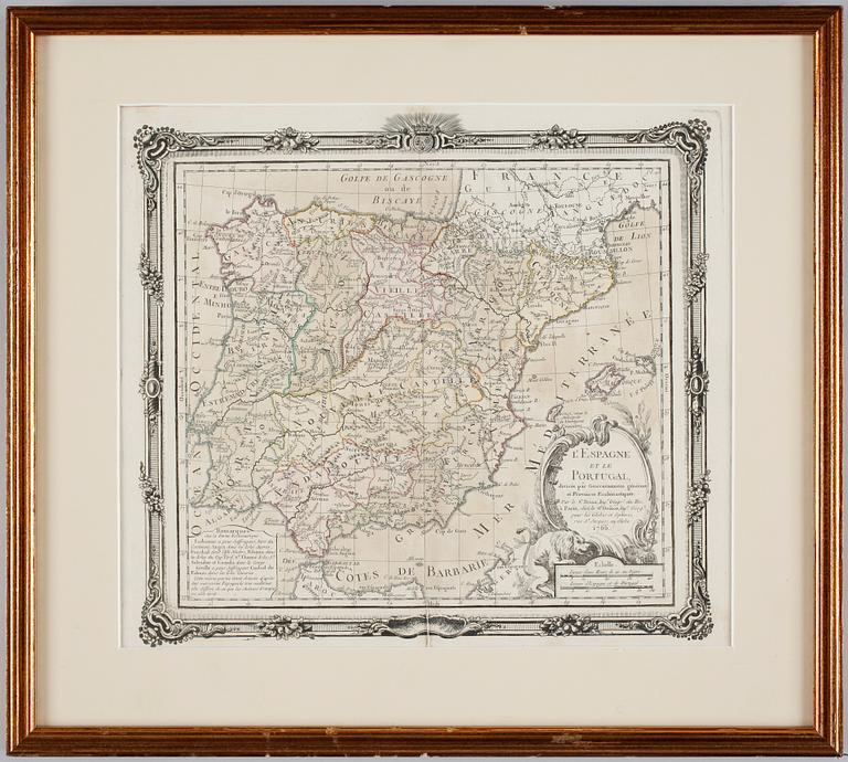 KARTA, "Spanien", 1766.