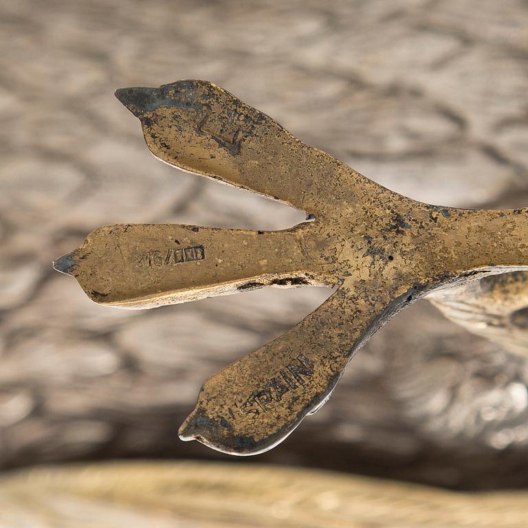 Bordsdekorationer, ett par, silver, Spanien kring 1900-talets mitt.