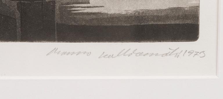 MANNO KALLIOMÄKI, etching, signed and dated 1973, numbered Epreuve d'art I.