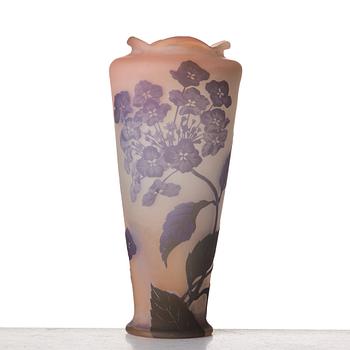 Emile Gallé, an Art Nouveau cameo glass vase, Nancy, France.